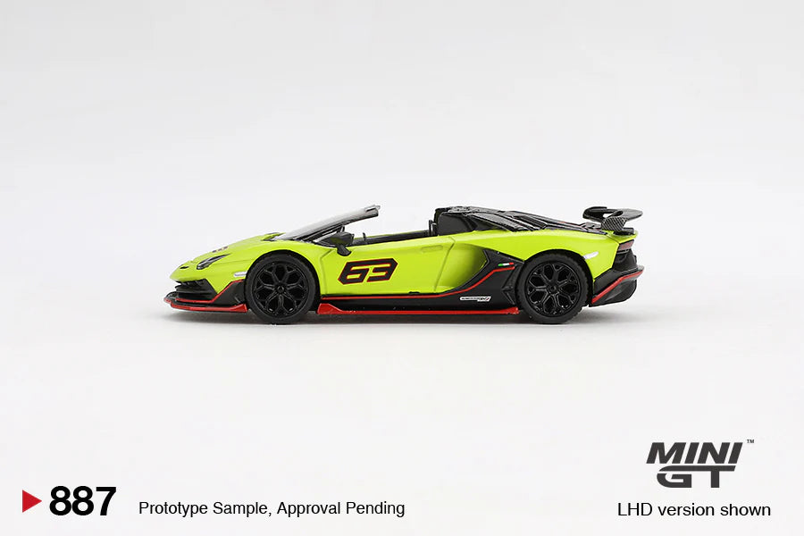 Lamborghini Aventador SVJ 63 Roadster Verde Shock Mini GT