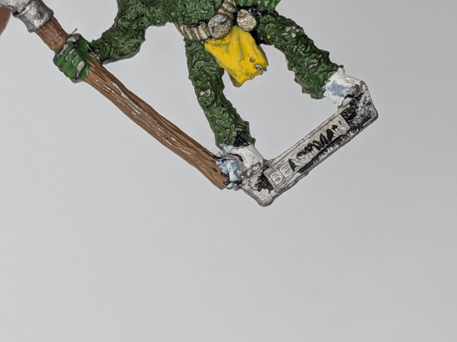 Chaos Beastman Of Khorne - Metal Warhammer Figure