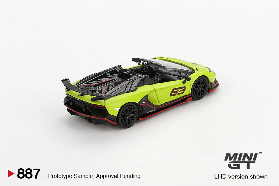 Lamborghini Aventador SVJ 63 Roadster Verde Shock Mini GT