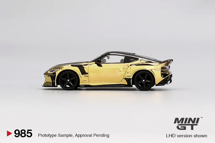 Nissan Z VeilSide FFZ400 Gold Chrome Mini GT Blister Packaging
