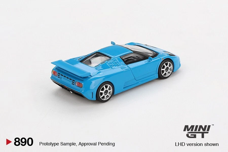 Bugatti EB110 Super Sport Blu Bugatti Mini GT Blister Packaging