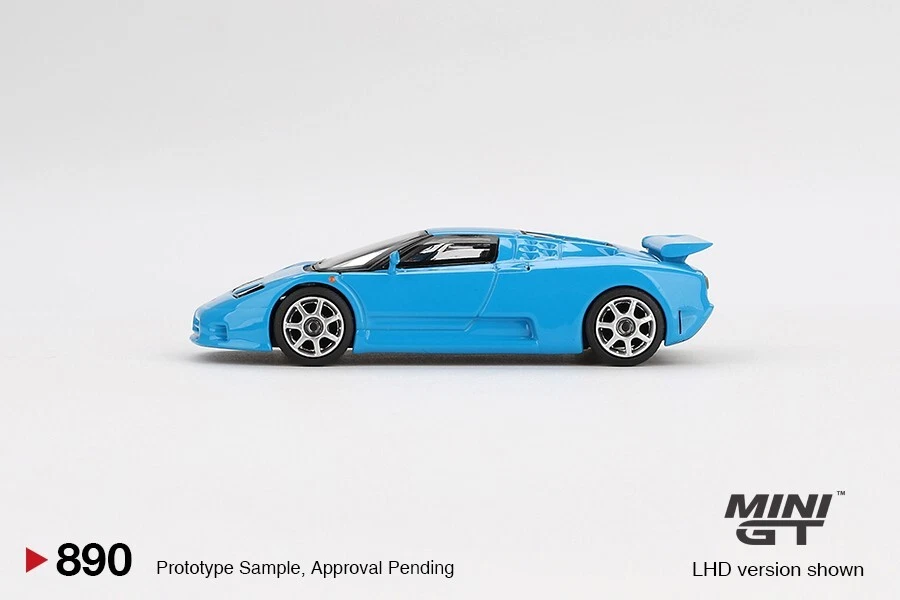 Bugatti EB110 Super Sport Blu Bugatti Mini GT Blister Packaging