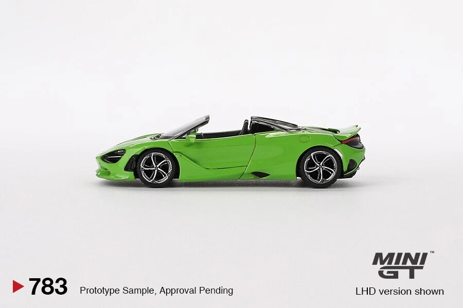 McLaren 750S Spider Mantis Green Mini GT Blister Packaging