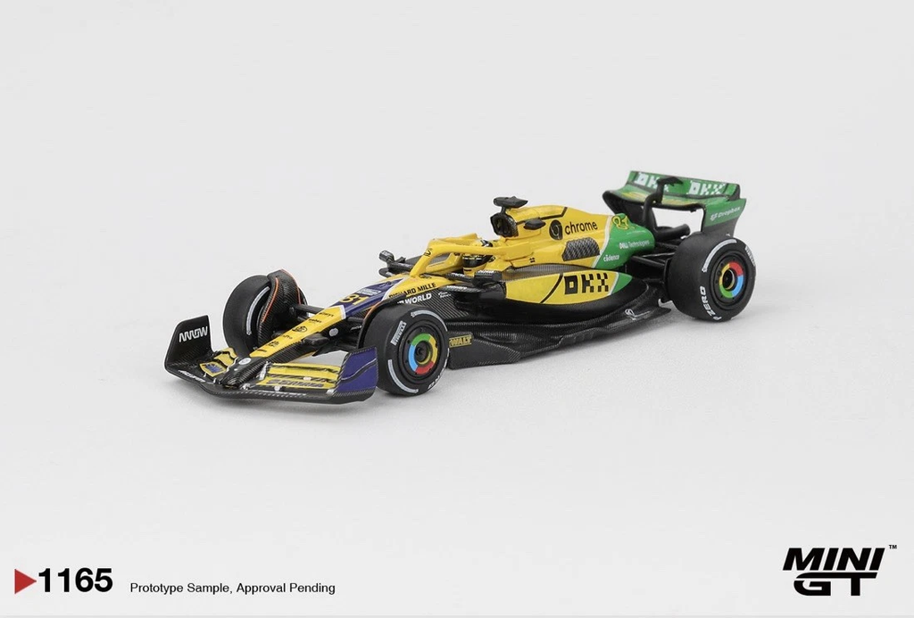 McLaren MCL38 #81 Oscar Piastri 2024 F1 Monaco GP Mini GT Blister Packaging