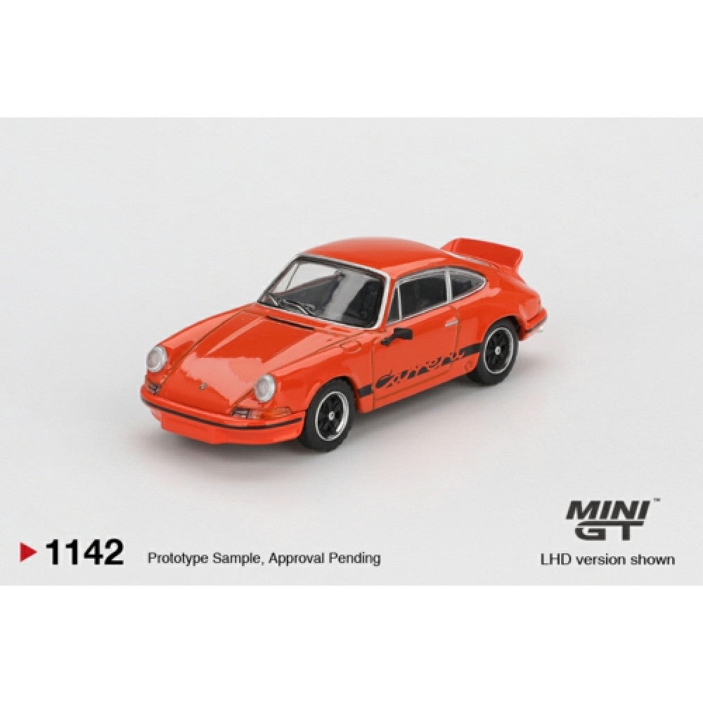 Porsche 911 Carrera RS 2.7 Tangerine w/Black Livery (LHD) Mini GT