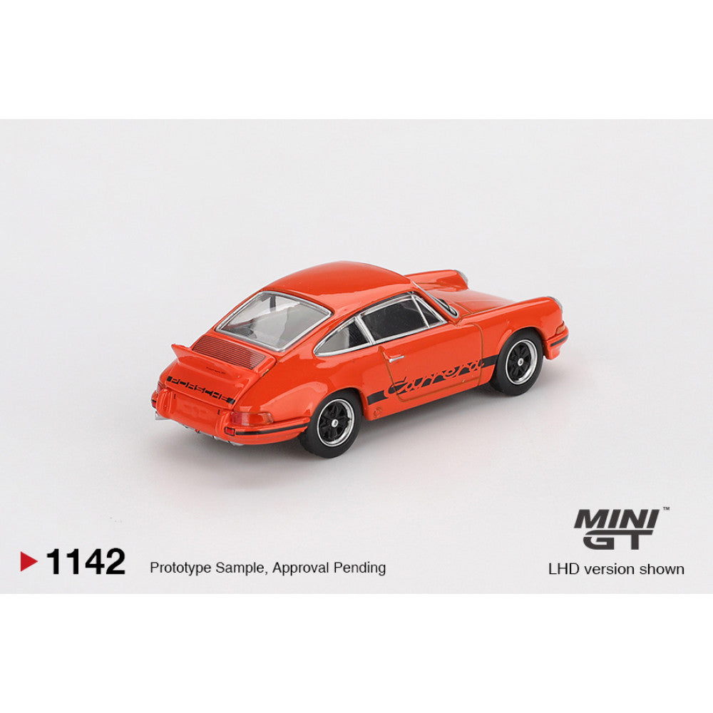 Porsche 911 Carrera RS 2.7 Tangerine w/Black Livery (LHD) Mini GT
