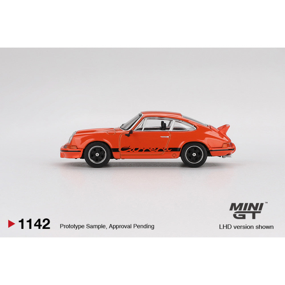 Porsche 911 Carrera RS 2.7 Tangerine w/Black Livery (LHD) Mini GT