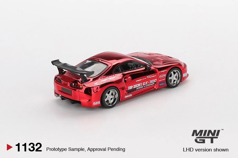 Toyota Supra A80 Top Secret GT-300 Red Chrome Mini GT