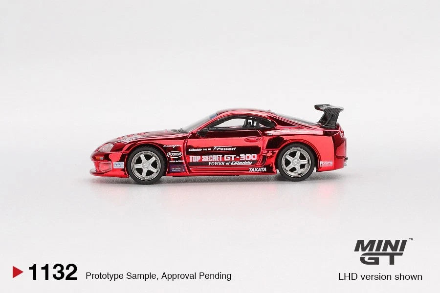 Toyota Supra A80 Top Secret GT-300 Red Chrome Mini GT